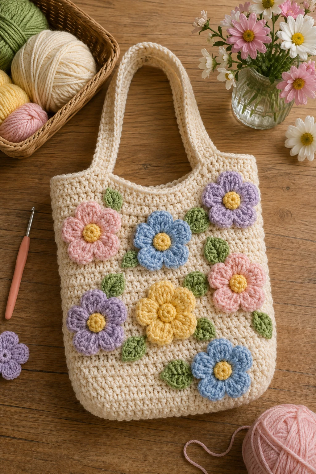 Cute Flower Bag — crochet ideas bag style outfit