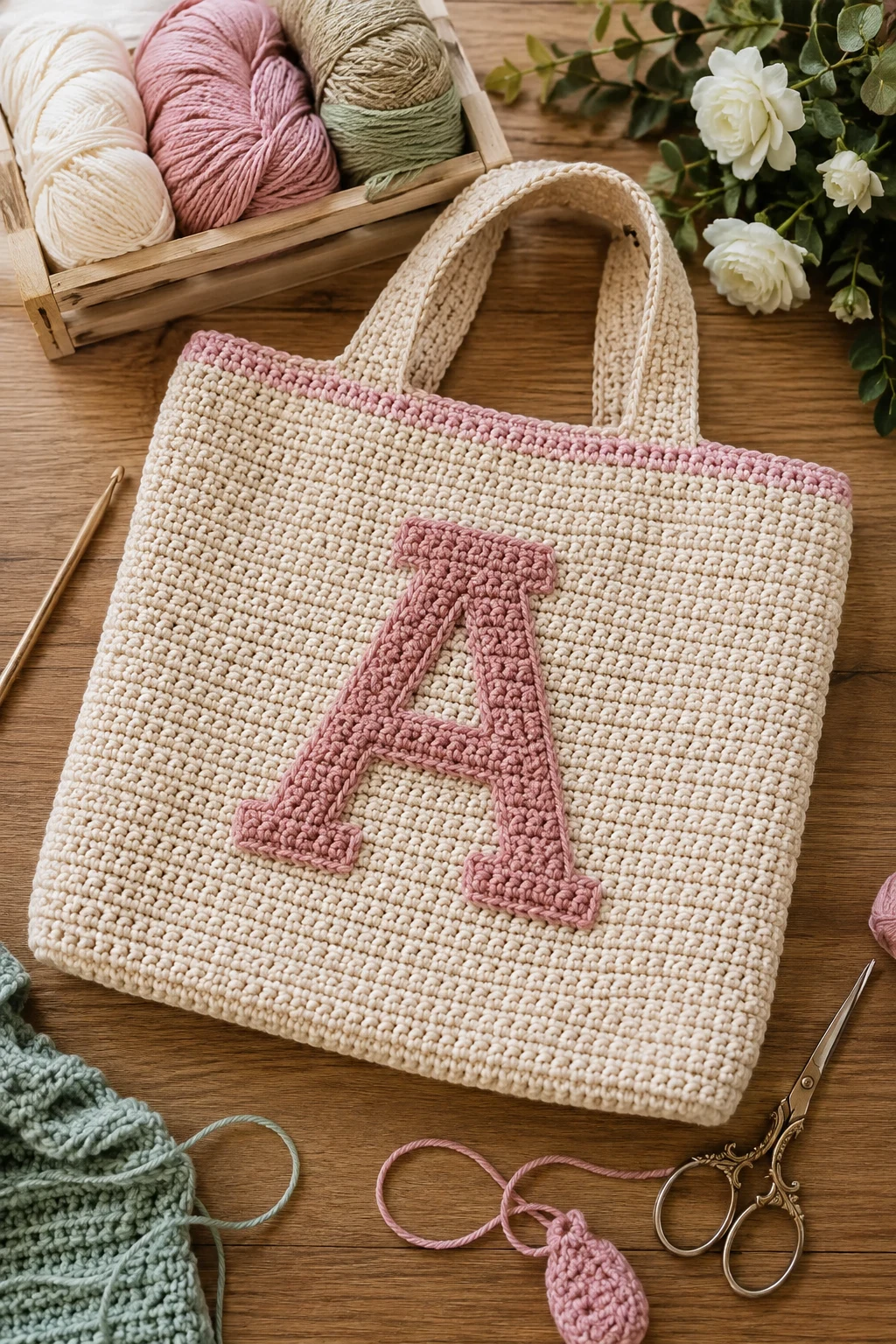 Personalized Monogram Bag — crochet ideas bag style outfit