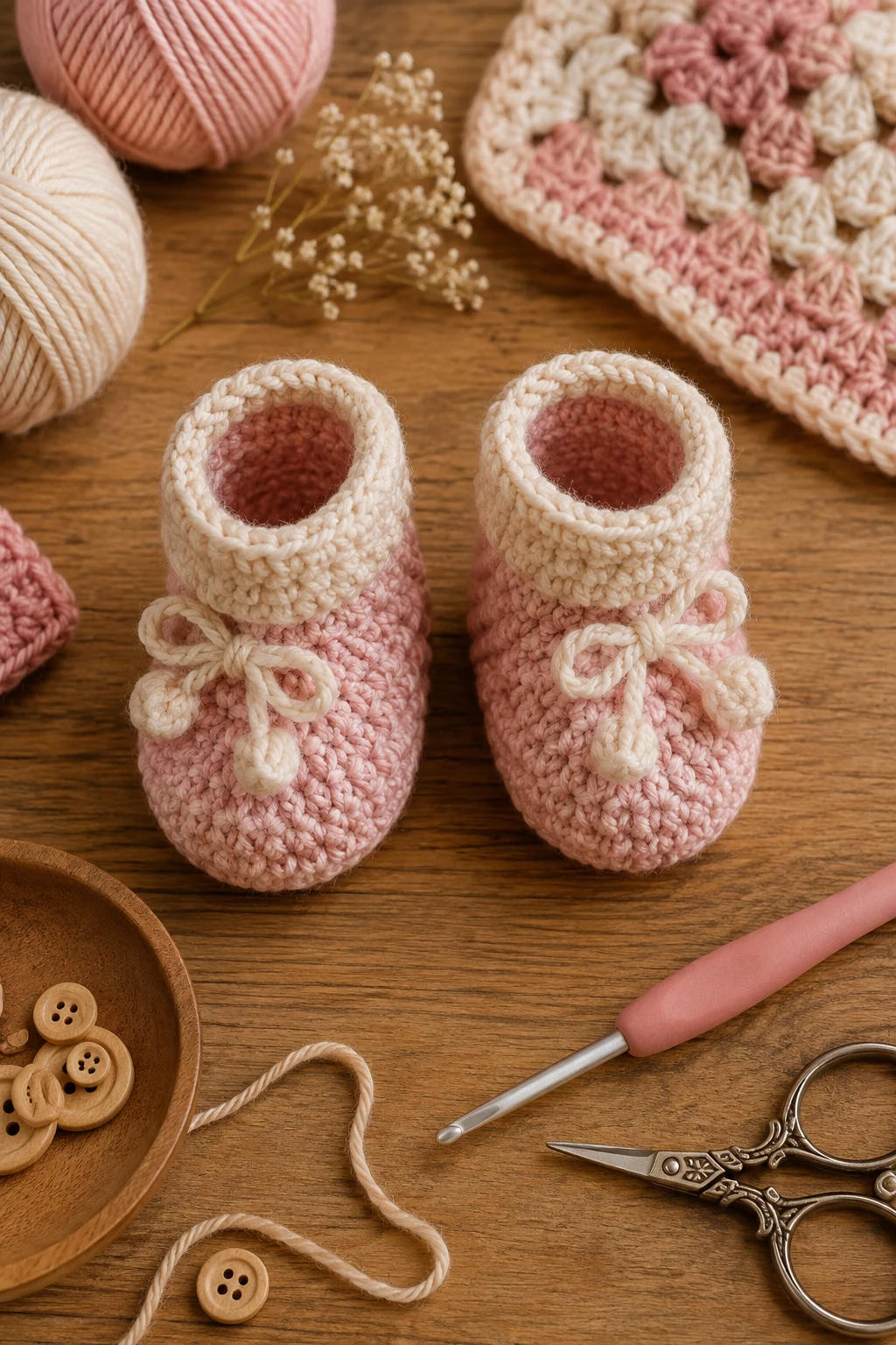 Tiny Crochet Baby Booties — crochet ideas for baby style outfit