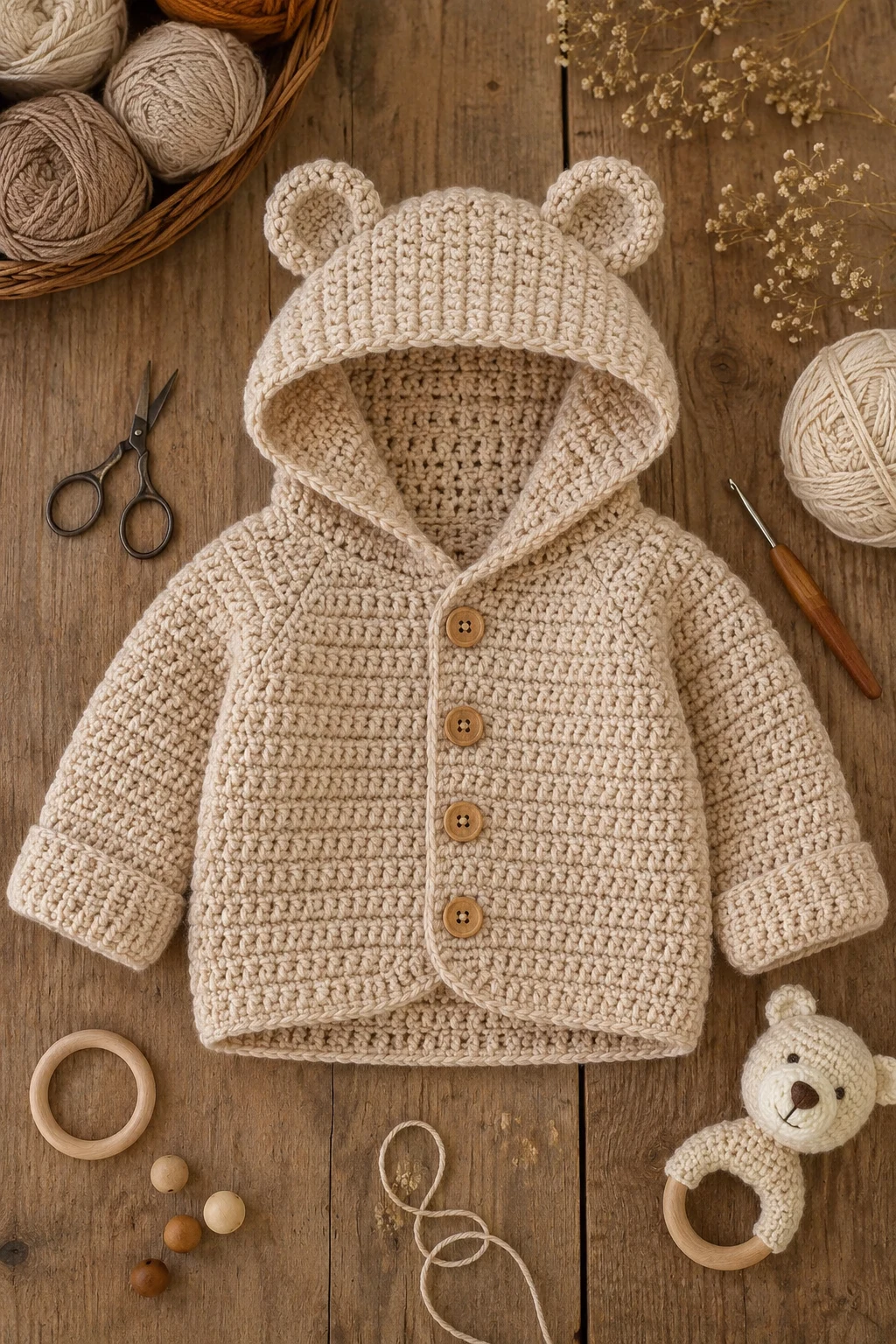 Cozy Baby Hoodie — crochet ideas for baby style outfit