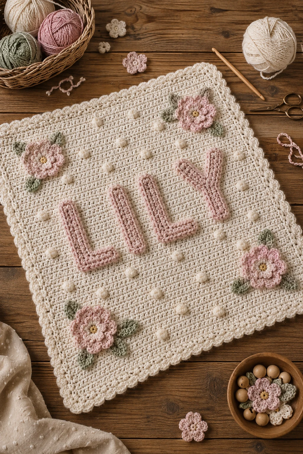 Personalized Baby Name Blanket — crochet ideas for baby style outfit