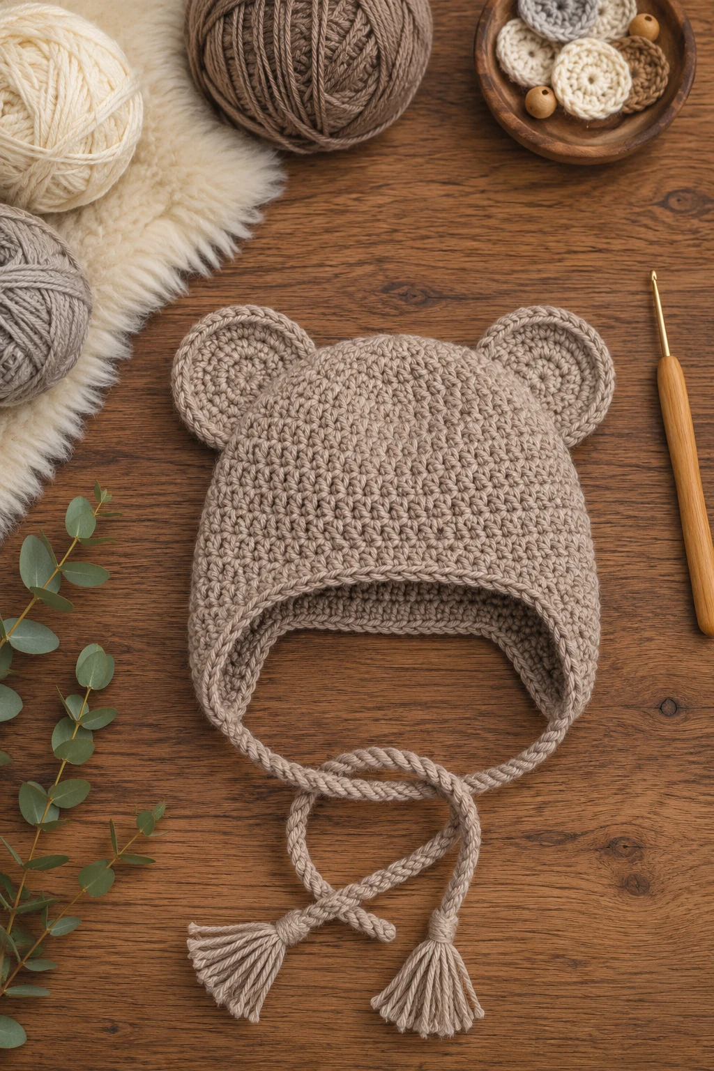Animal-Ear Baby Hat — crochet ideas for baby style outfit