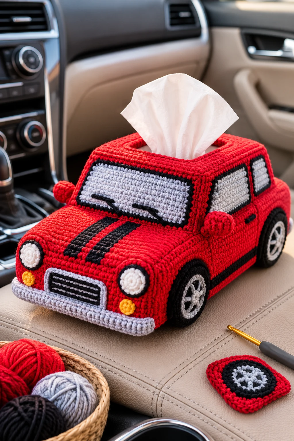 Crochet Car Tissue Box Cover — crochet ideas for car style outfit