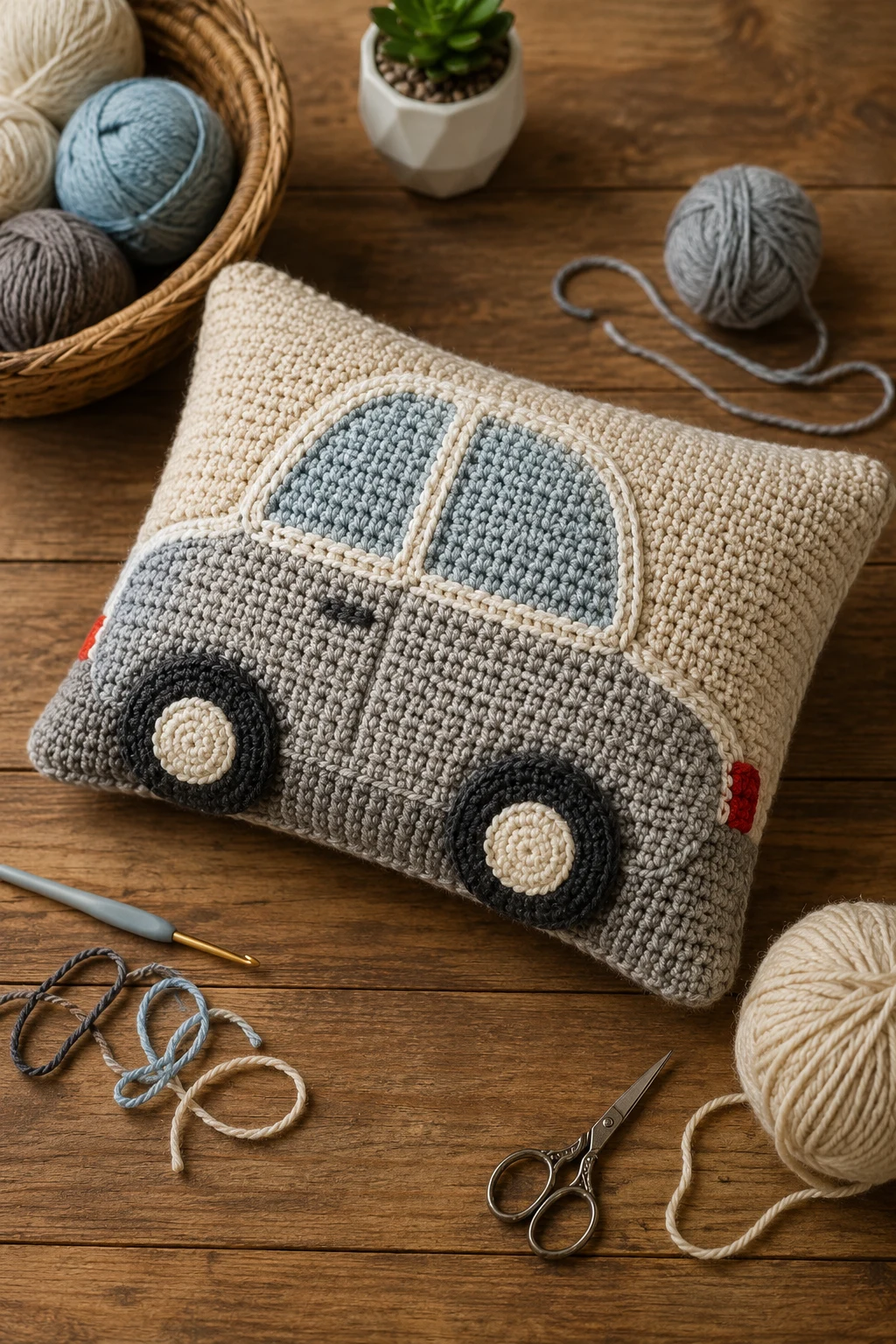 Crochet Ideas for Car Rides: Portable Crochet Pillow — crochet ideas for car style outfit