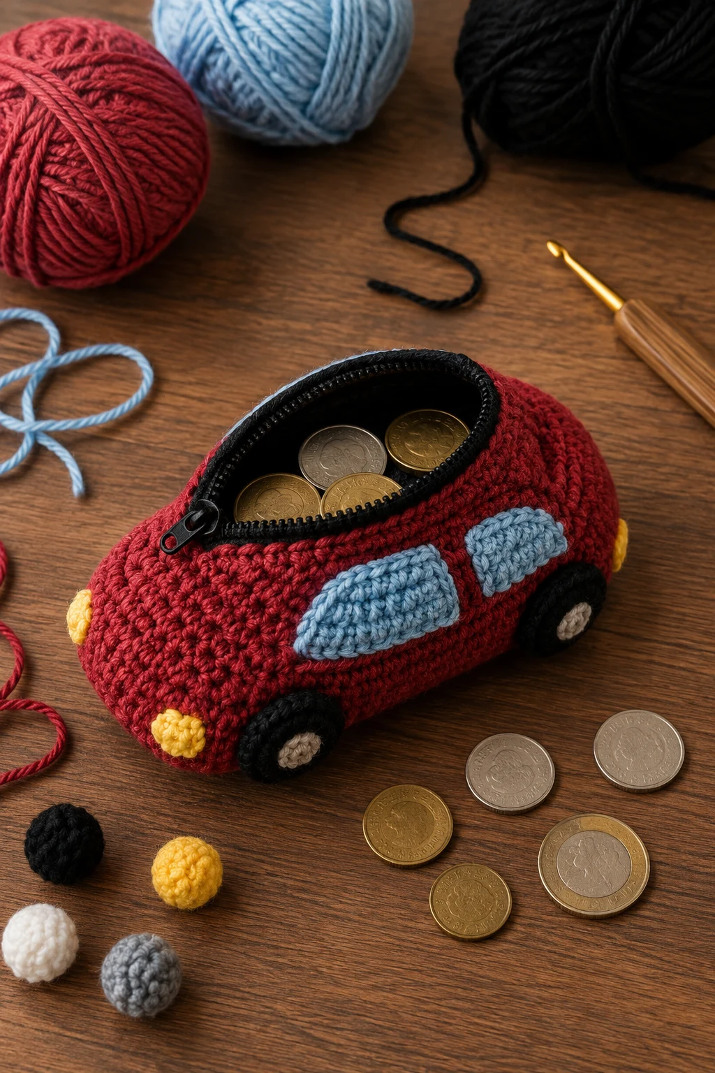 Crochet Car Coin Pouch — crochet ideas for car style outfit