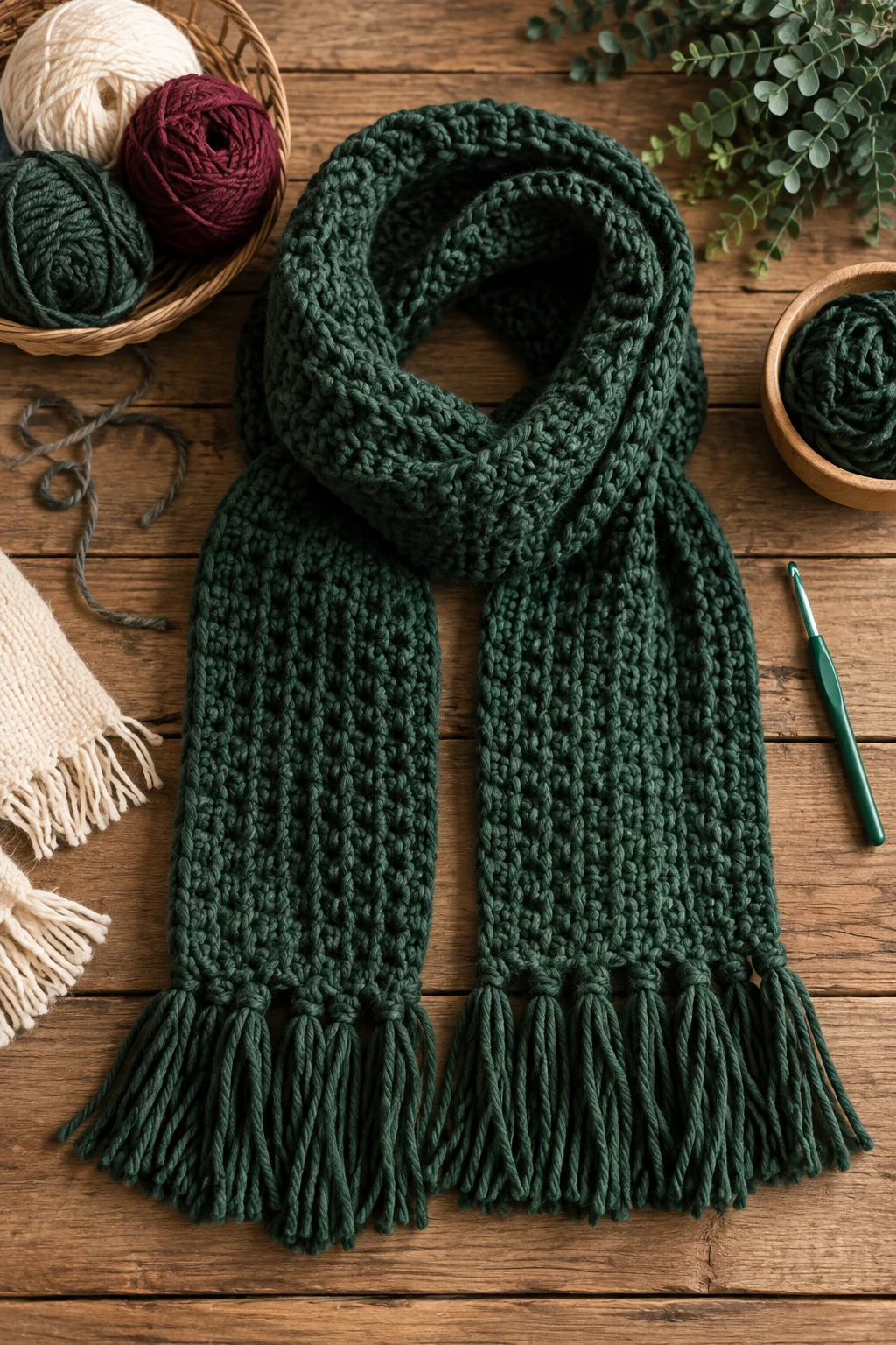 Chunky Winter Scarf — crochet ideas for gifts style outfit