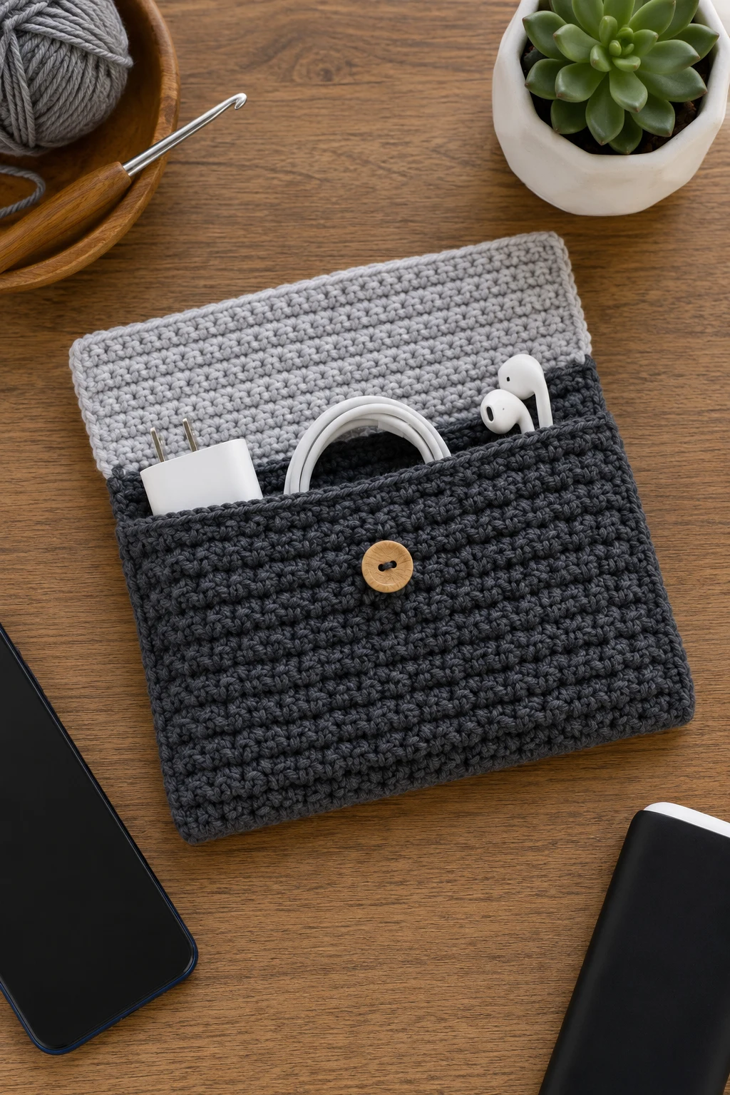 Father's Day Gadget Pouch — crochet ideas for gifts style outfit