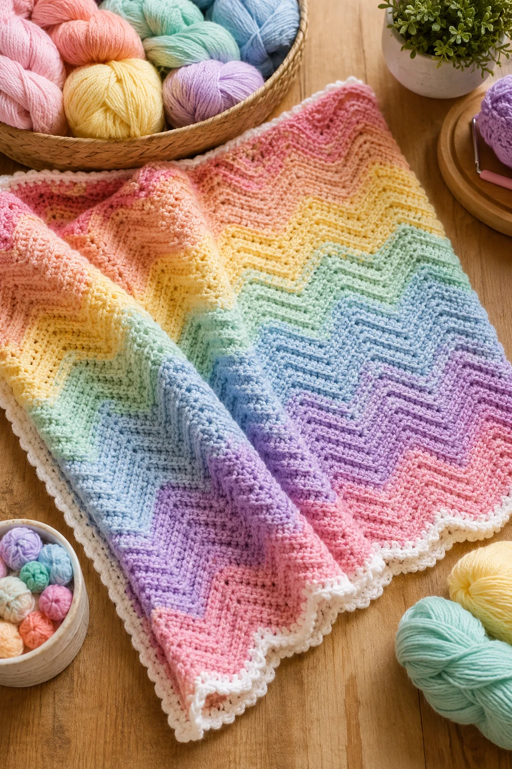 Rainbow Baby Blanket — crochet ideas for gifts style outfit