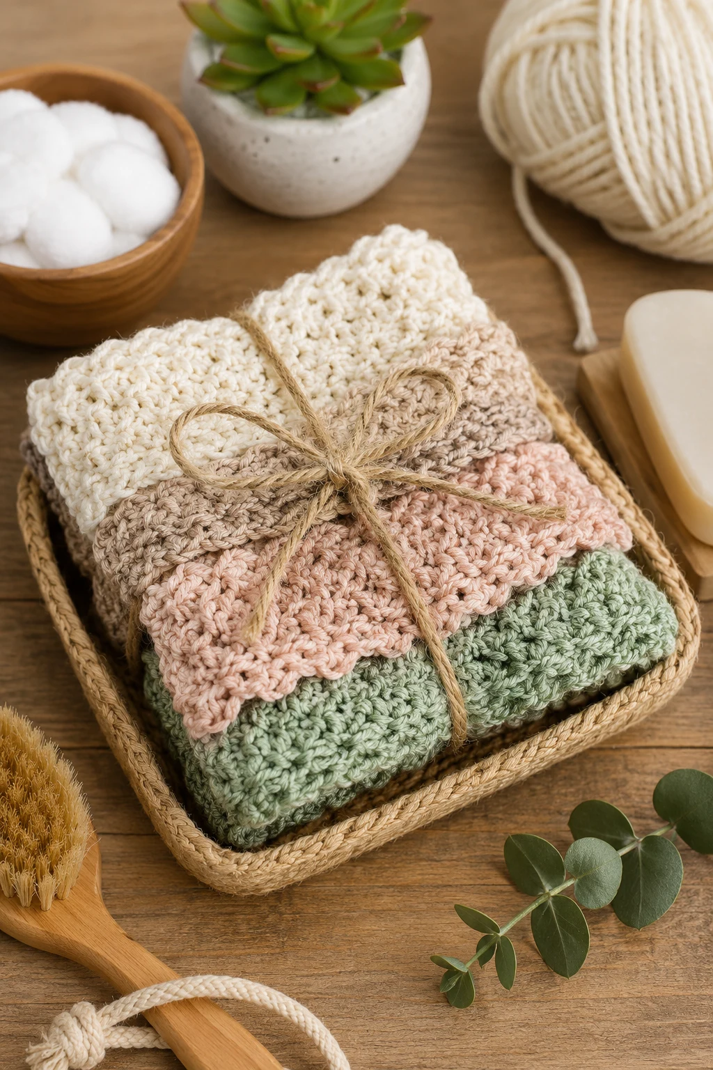 Spa-Day Washcloth Bundle — crochet ideas for gifts style outfit