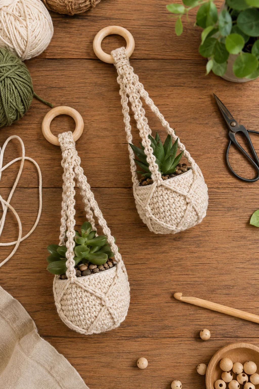 Mini Crochet Plant Hanger — crochet ideas for gifts style outfit