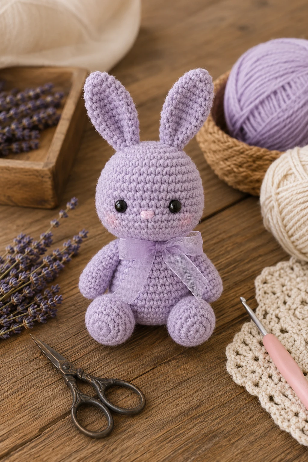Lavender Bunny — crochet ideas plushies style outfit