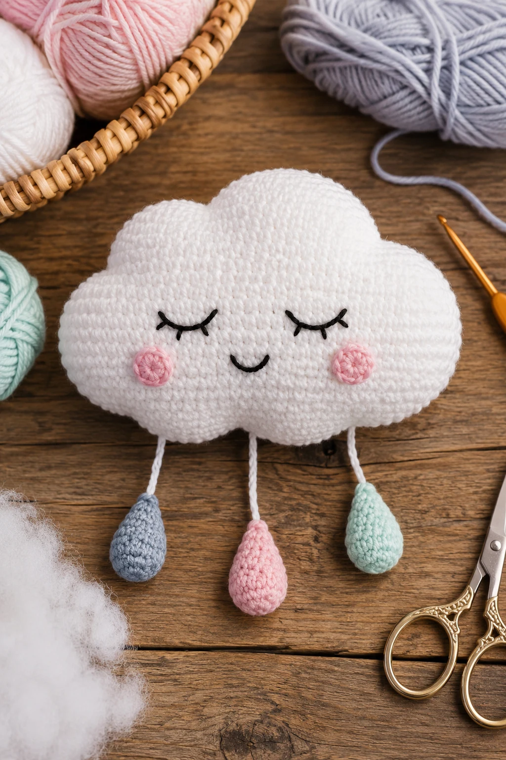 Sleepy Cloud Plushie — Crochet ideas plushies style outfit