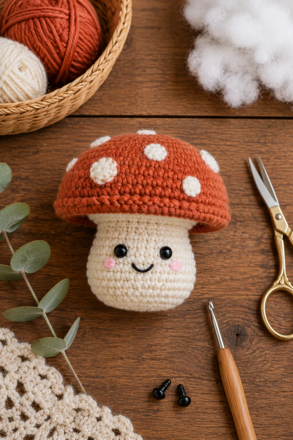 Smiling Mushroom — crochet ideas plushies style outfit