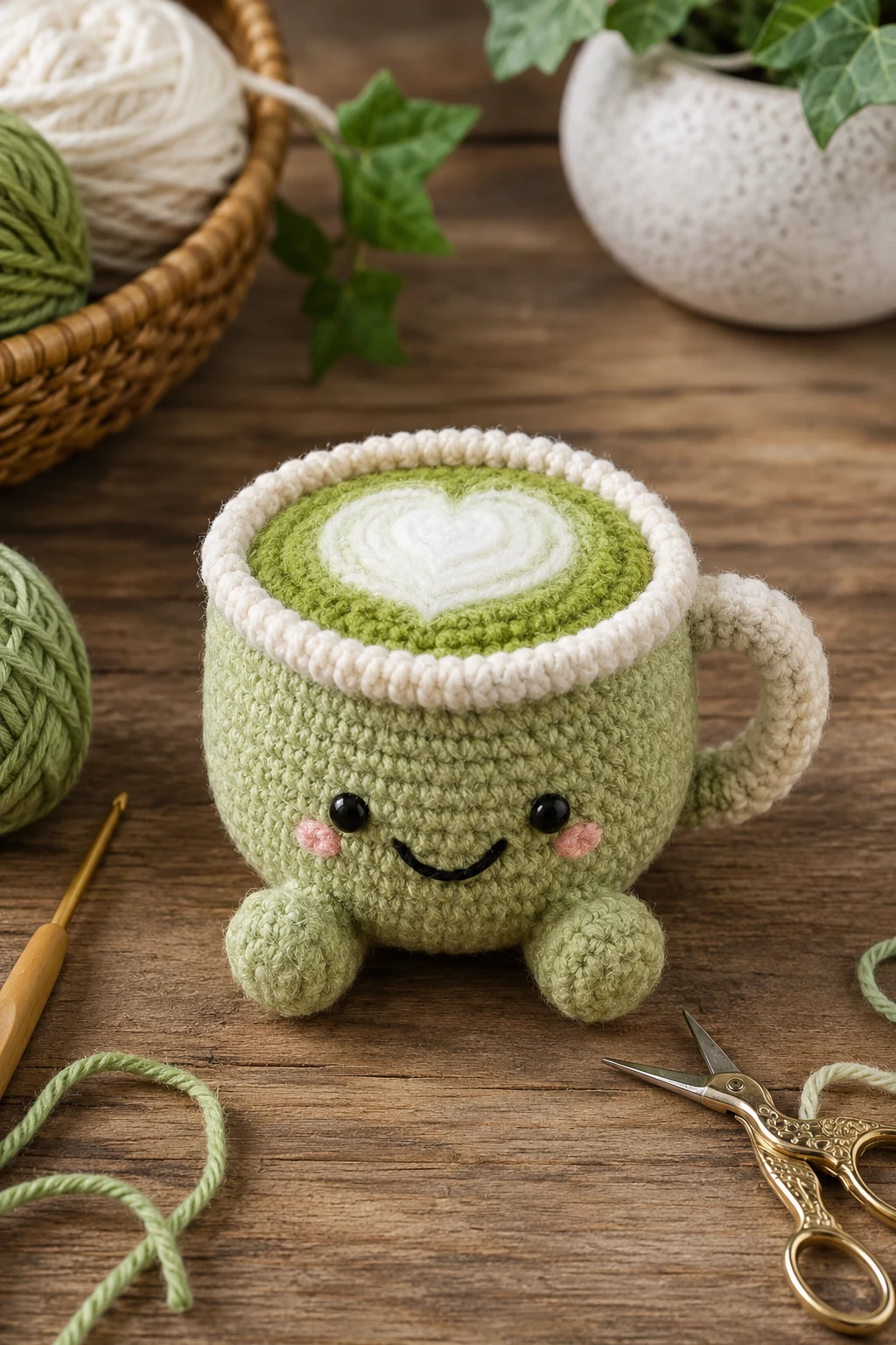 Happy Matcha Cup — crochet ideas plushies style outfit