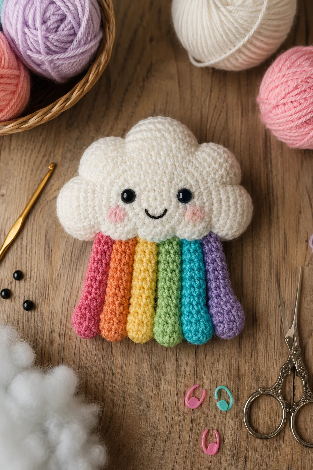 Crochet Ideas Plushies: Cloud With a Rainbow — crochet ideas plushies style outfit