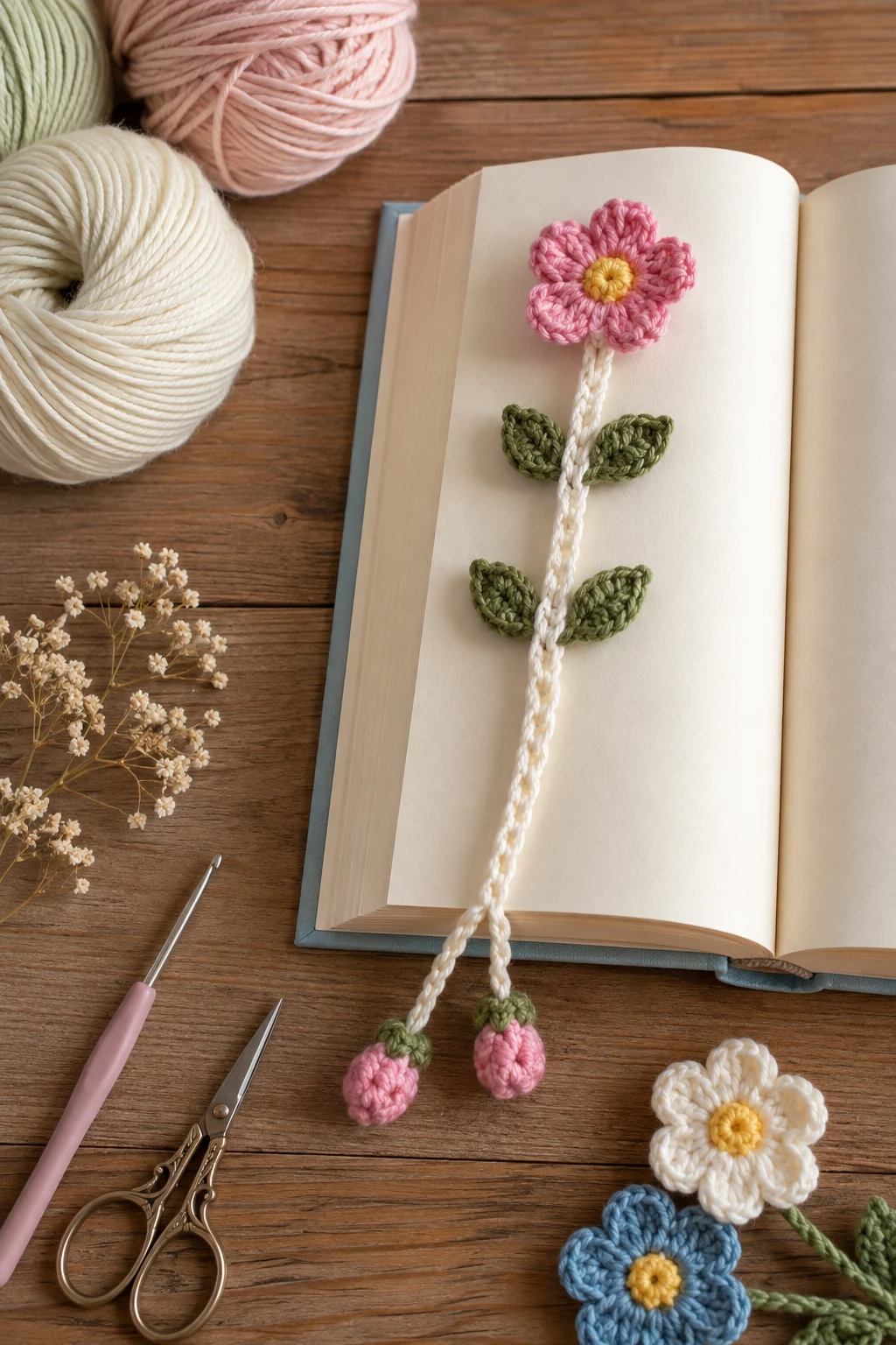Flower Bookmark — crochet ideas small projects style outfit
