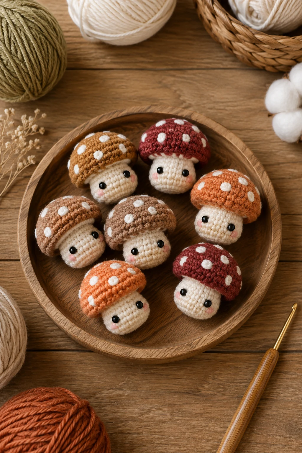 Tiny Mushroom Amigurumi — crochet ideas small projects style outfit