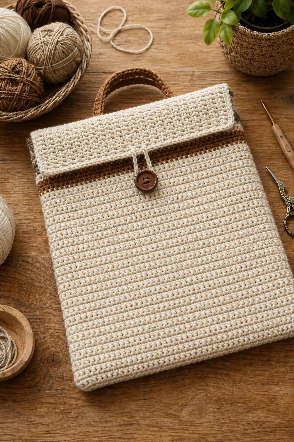 The Custom-Fit Crochet Laptop Bag — crochet laptop bag style outfit