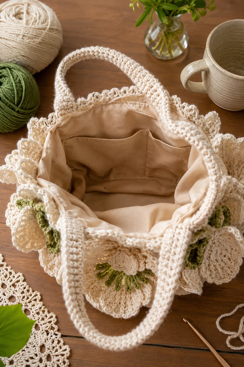 Lily Bag With a Lined Interior — crochet lily bag style outfit