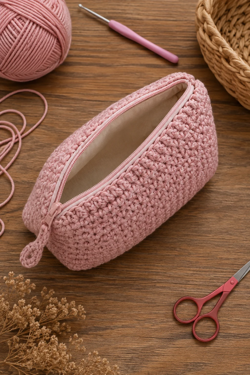 Crochet Makeup Bag With Zipper — crochet makeup bag style outfit