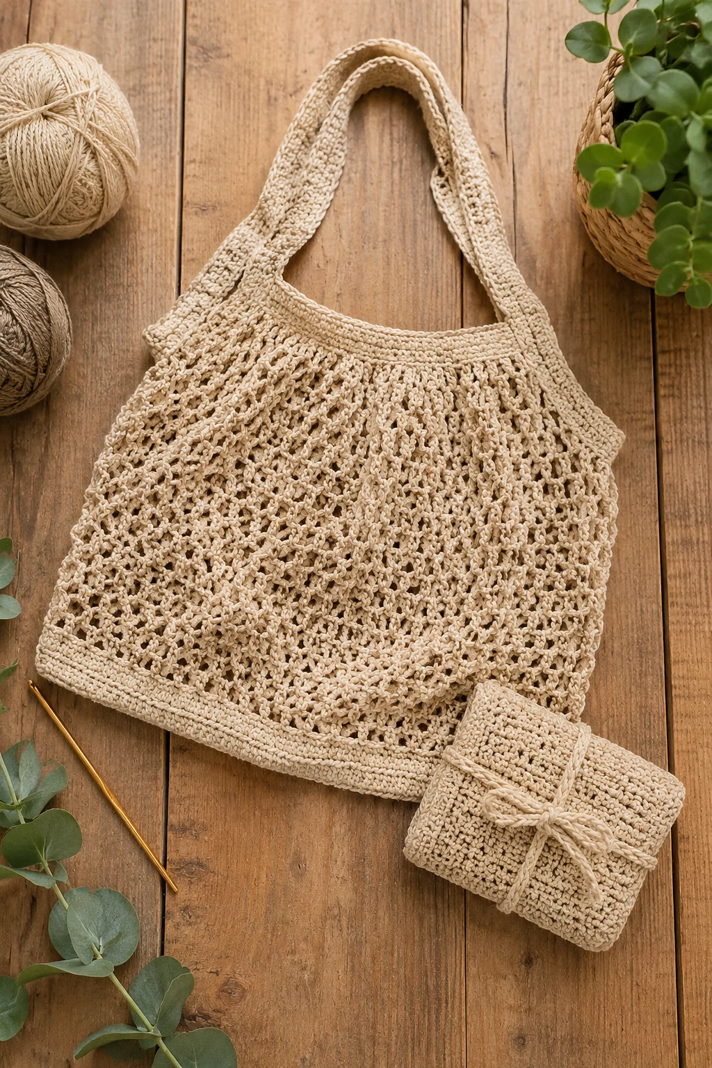 Foldable Crochet Mesh Bag — crochet mesh bag style outfit