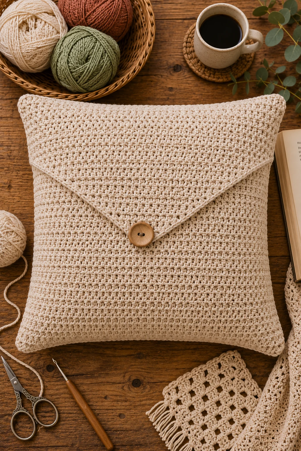 Easy Envelope Pillow Cover — crochet pillow ideas style outfit