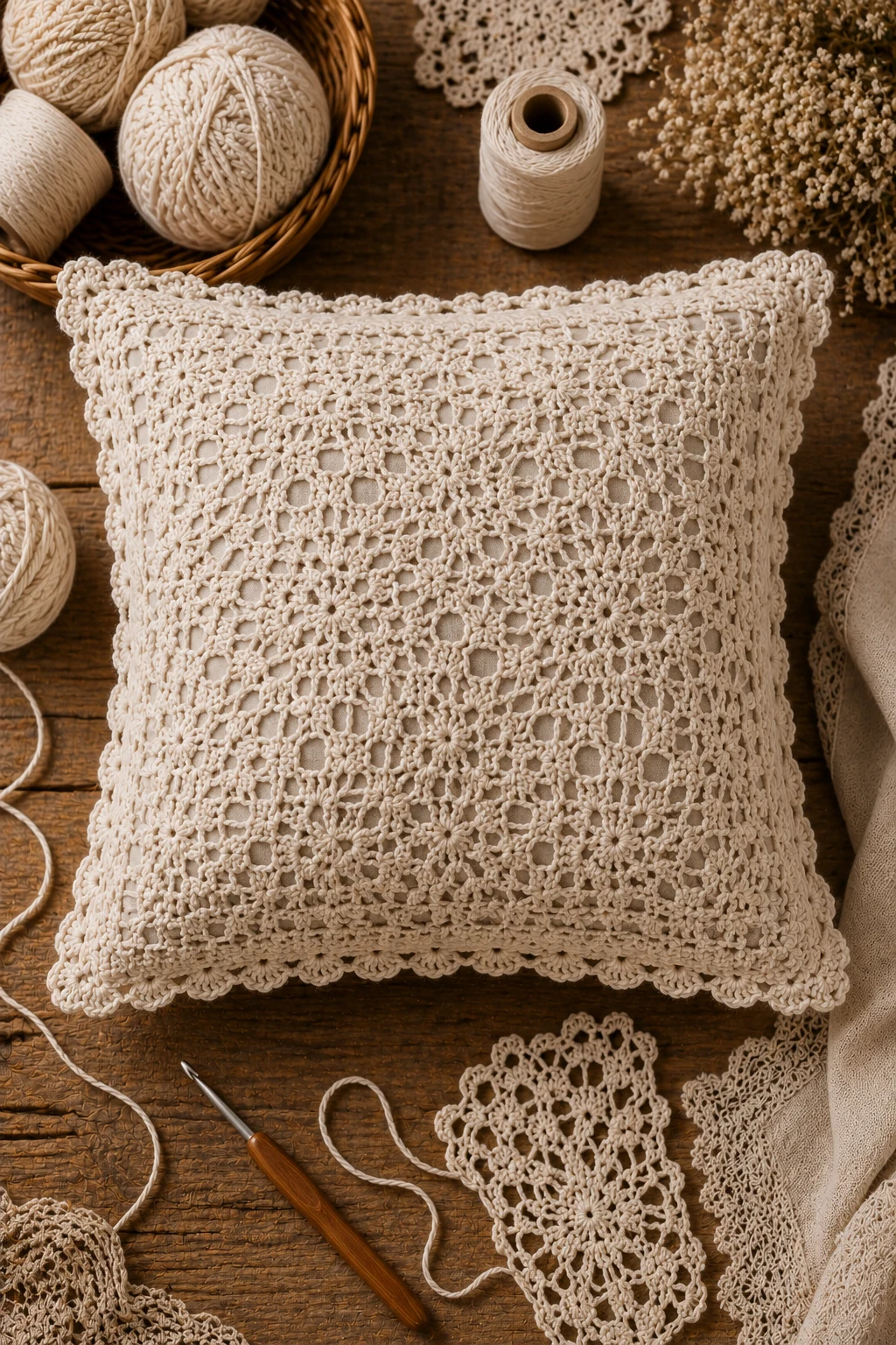 Vintage Lace Pillowcase — crochet pillow ideas style outfit