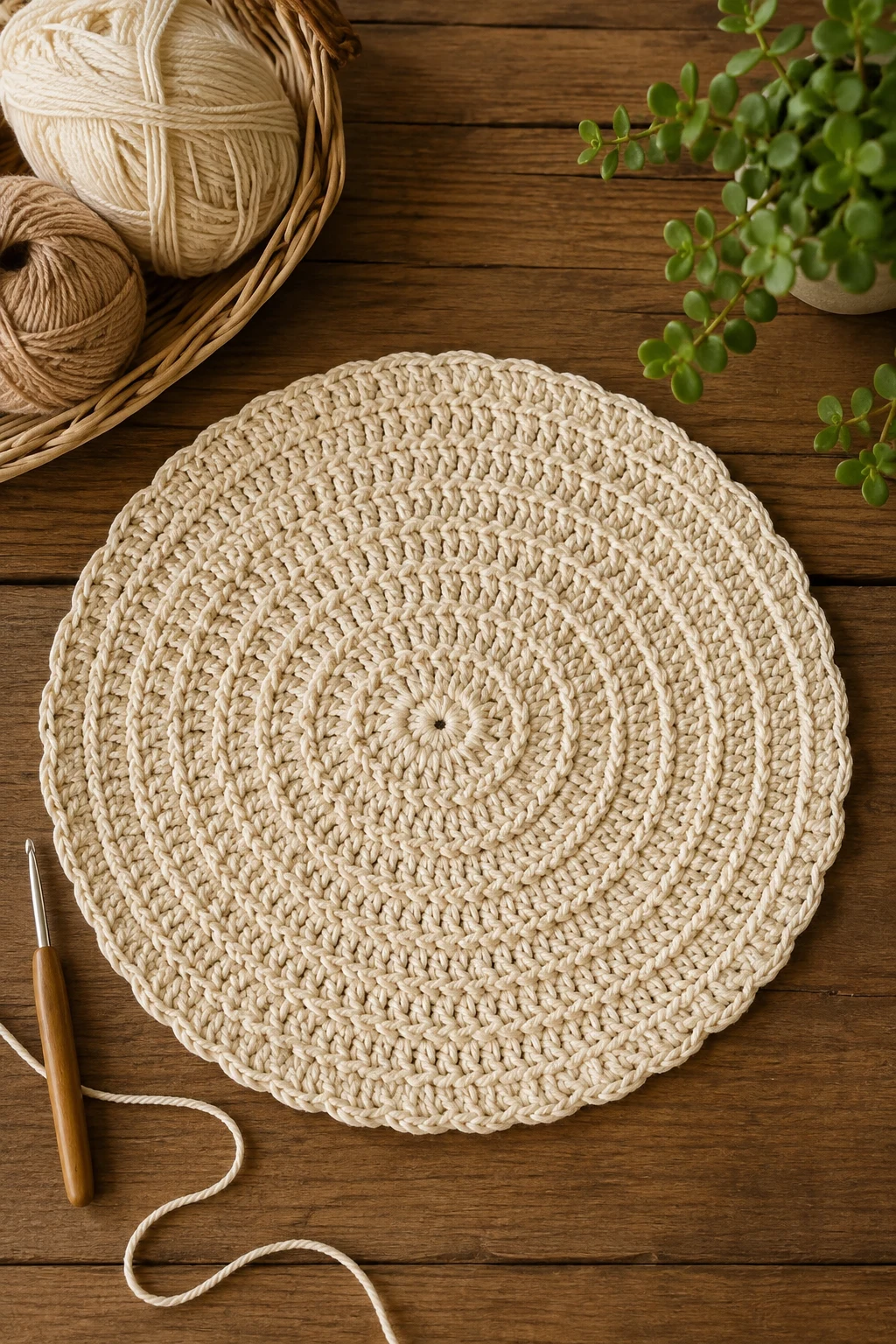 Classic Cotton Round — crochet placemat patterns free style outfit