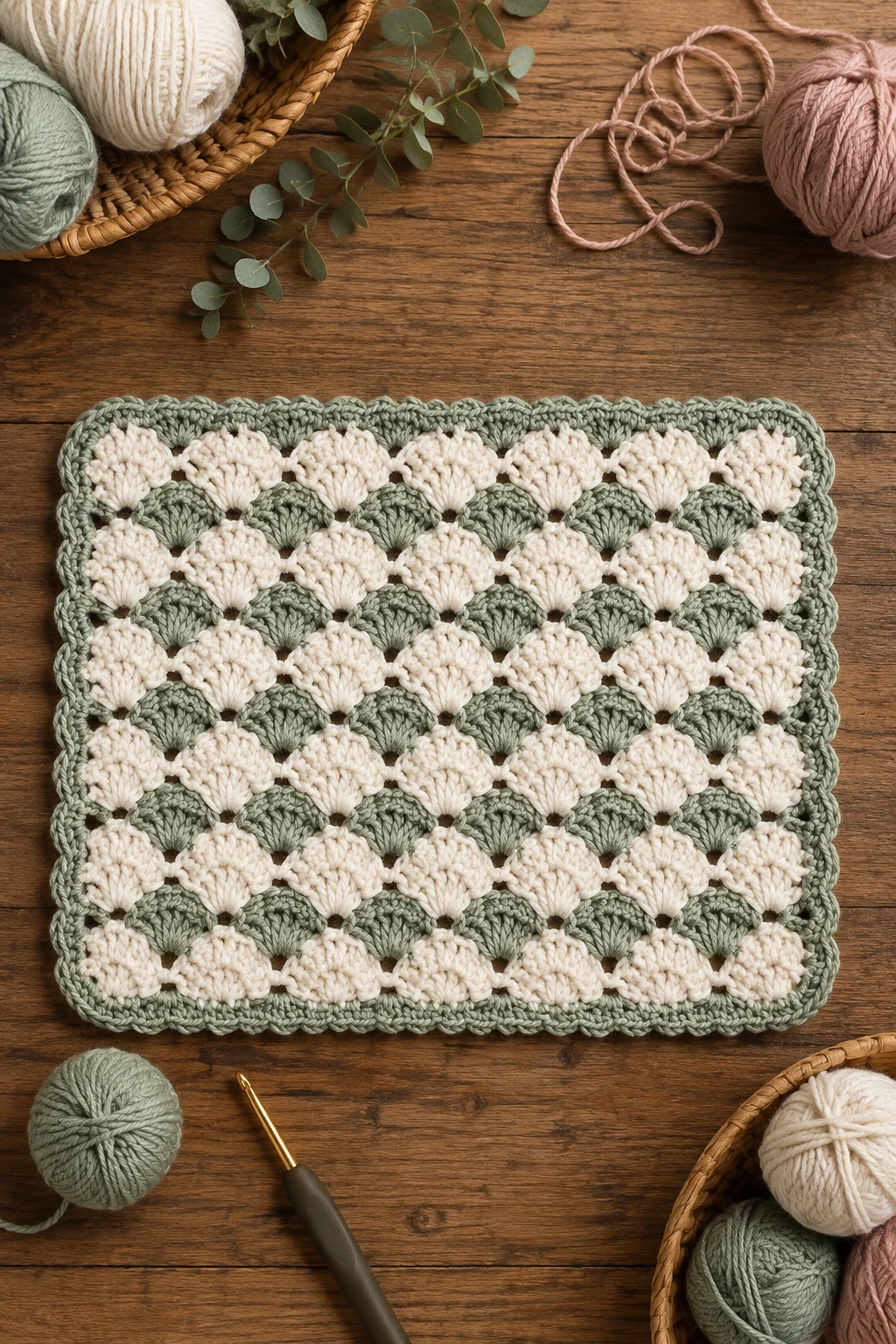 Vintage Shell Stitch — crochet placemat patterns free style outfit