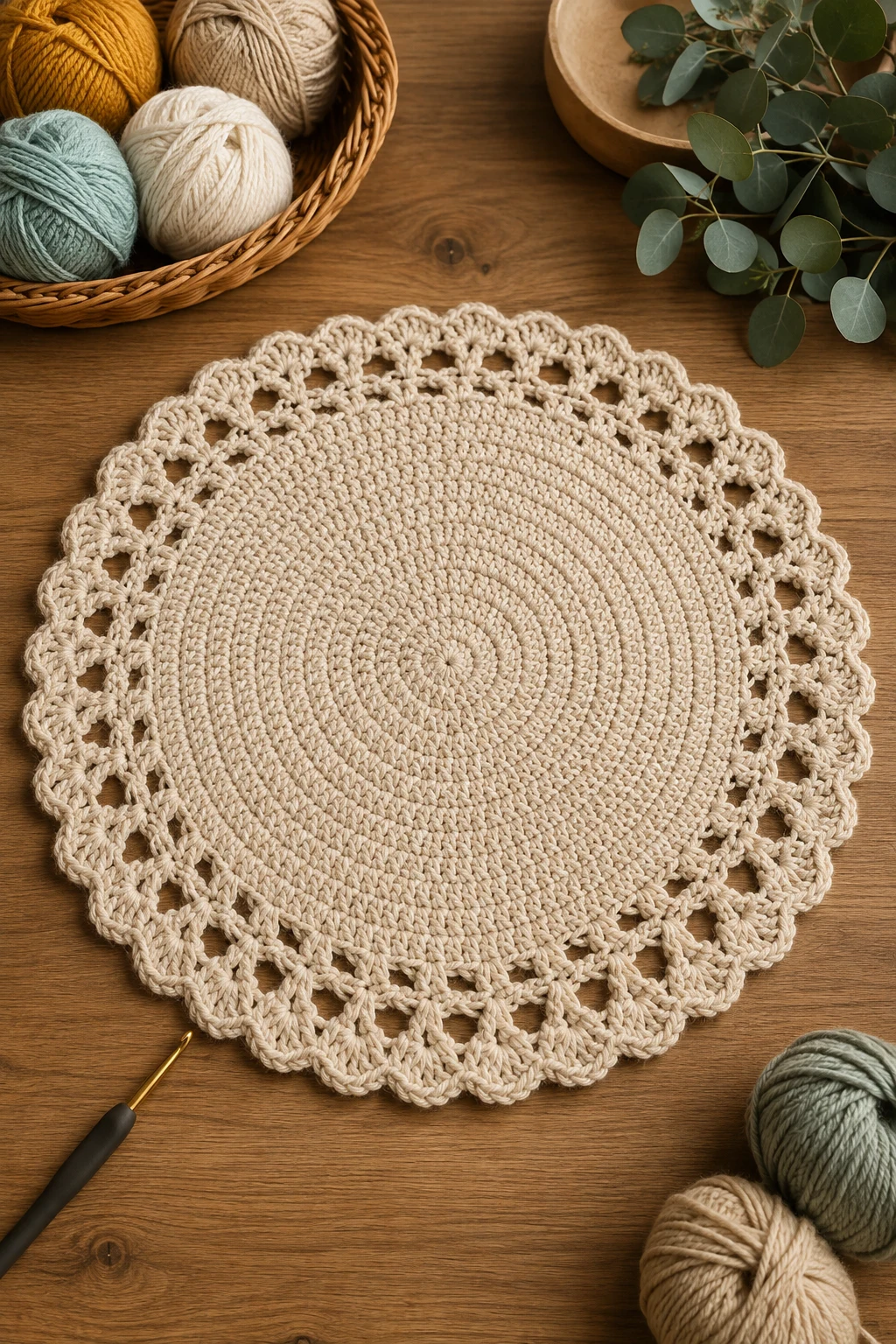 Easy PDF-Friendly Design — crochet placemat patterns free style outfit