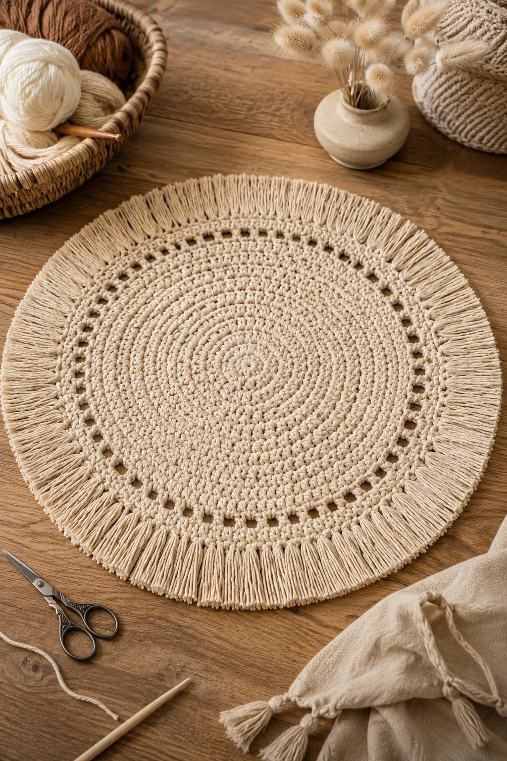 Boho Fringe Edge — crochet placemat patterns free style outfit