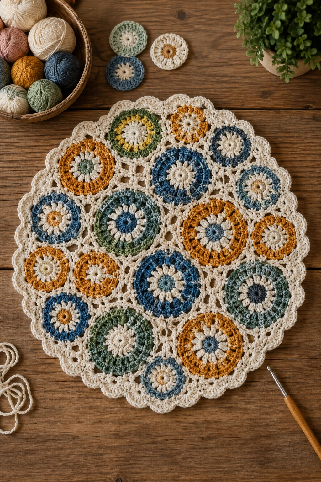 Mosaic Magic — crochet placemat patterns free style outfit