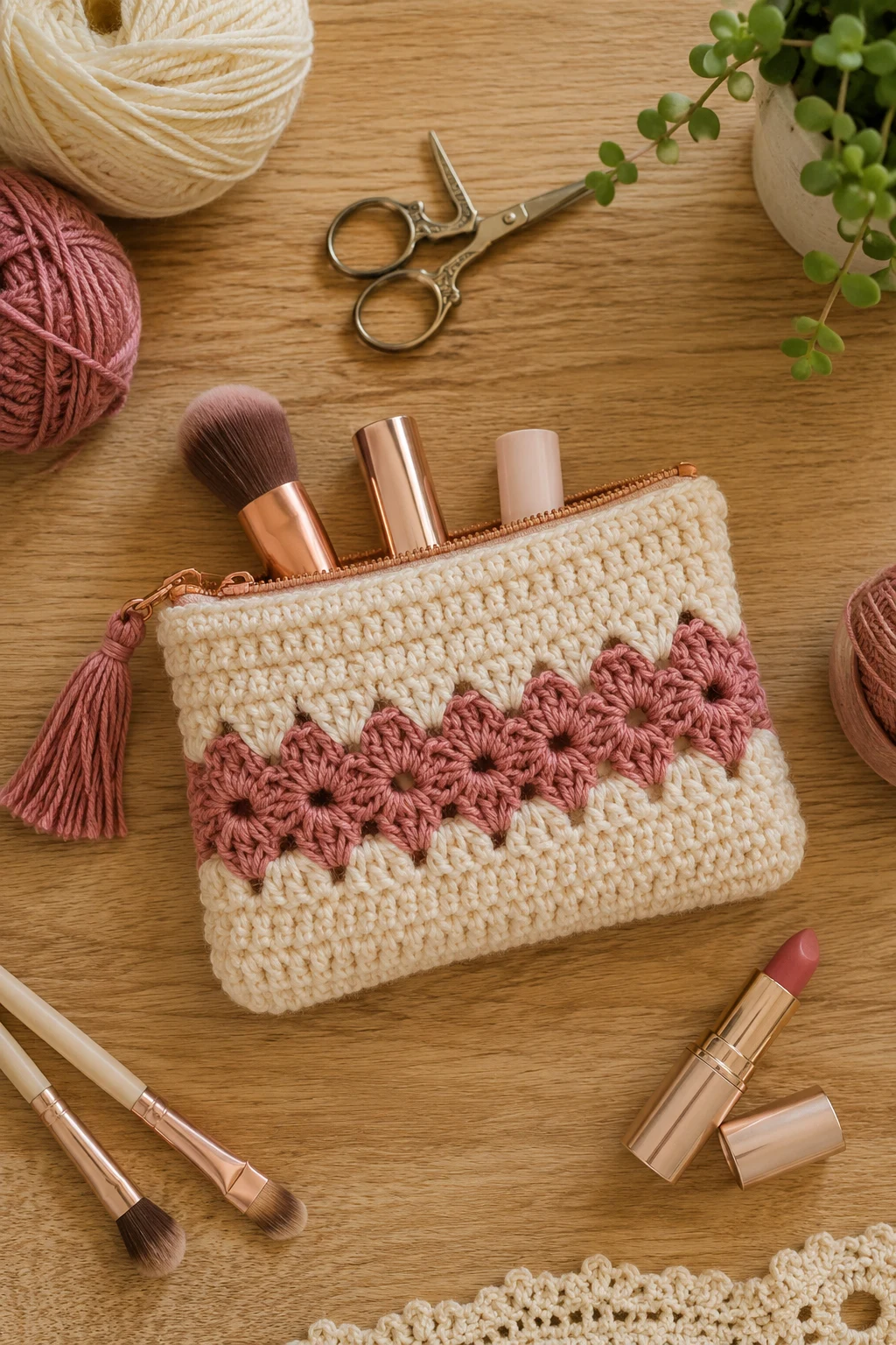 The Mini Makeup Pouch — crochet pouch ideas style outfit