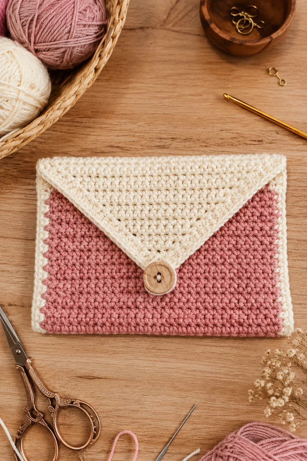 The Two-Tone Envelope Pouch — crochet pouch ideas style outfit