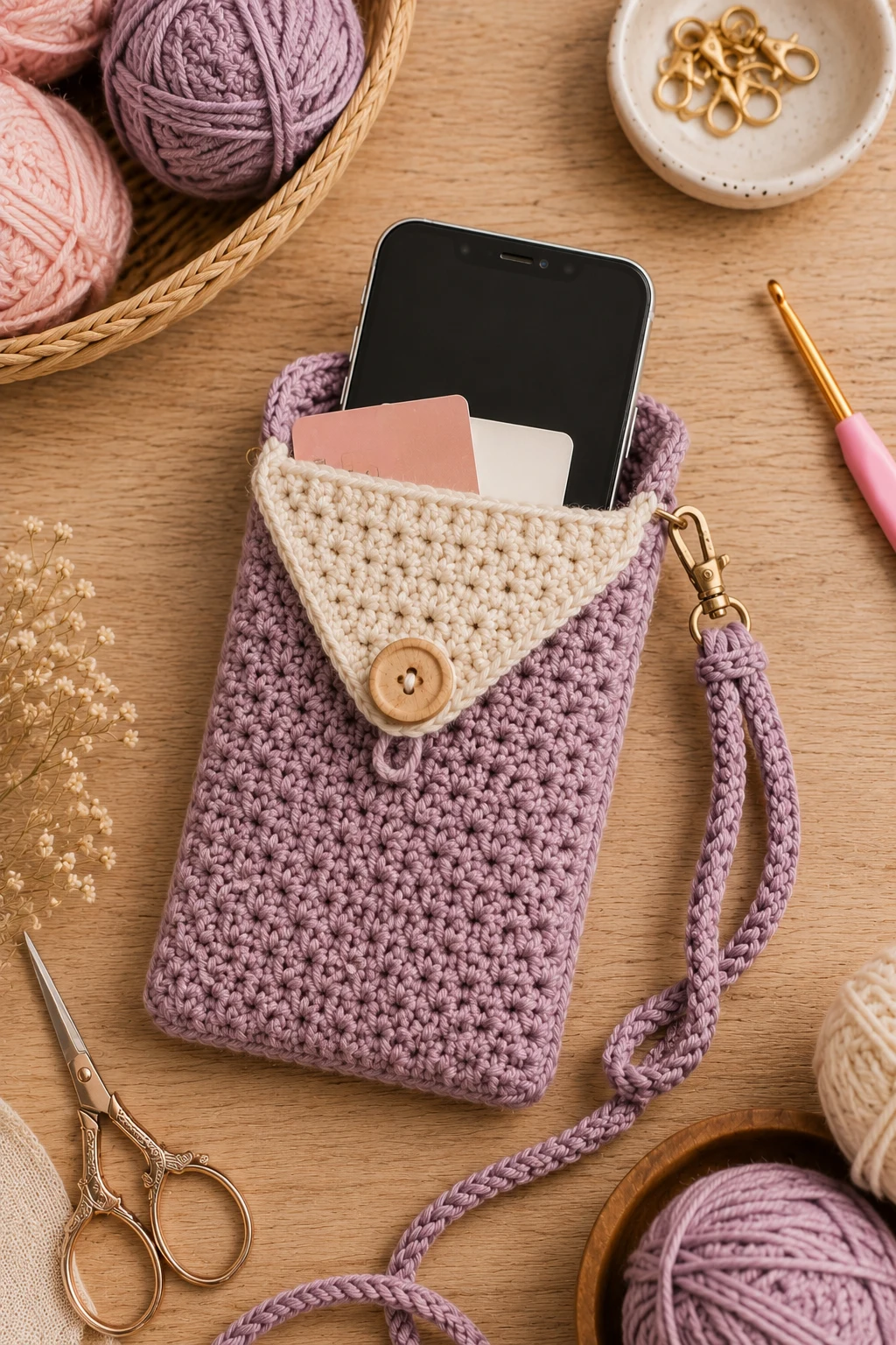 The Phone-and-Card Mini Pouch — crochet pouch ideas style outfit