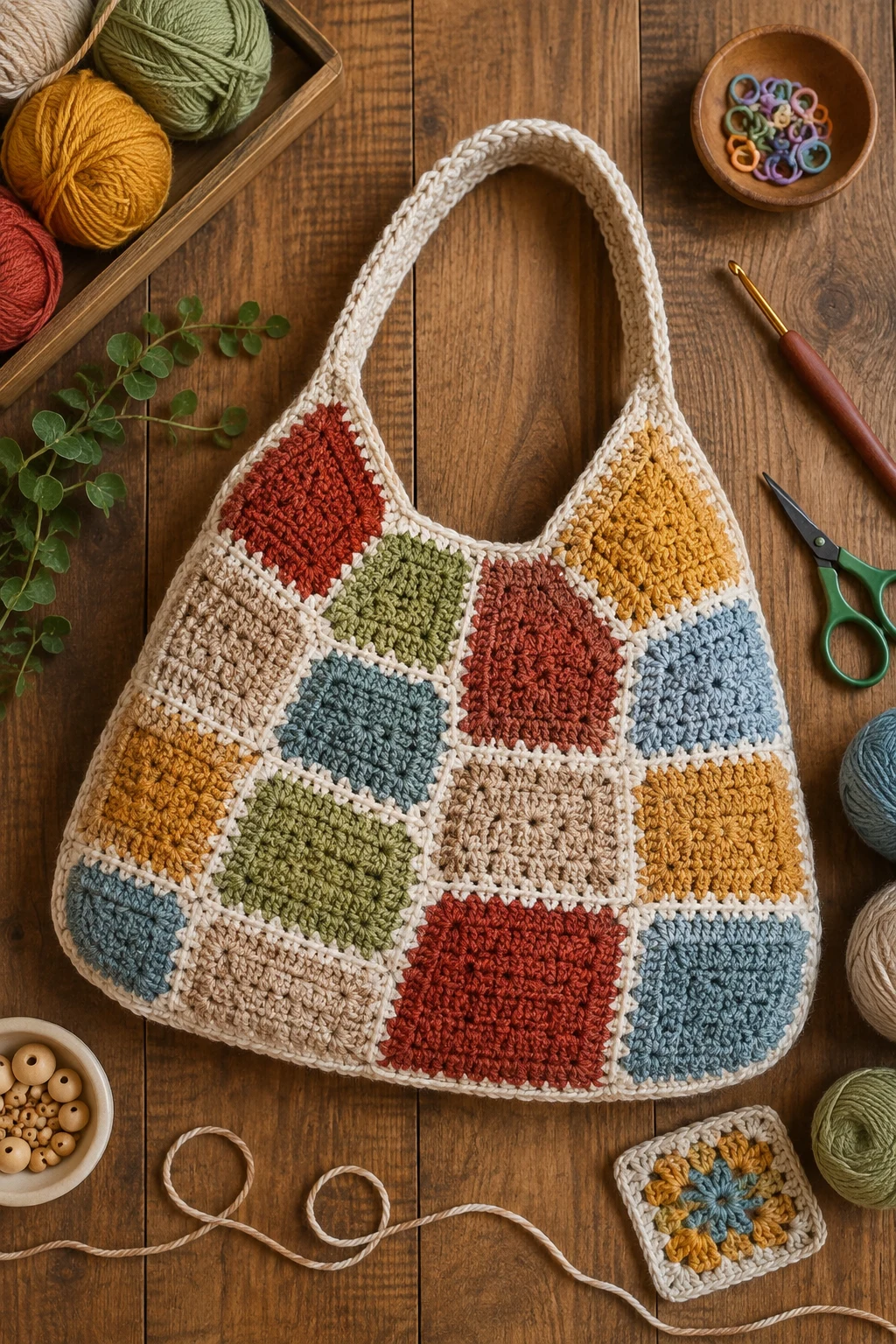 Patchwork Statement Purse — crochet purse ideas style outfit