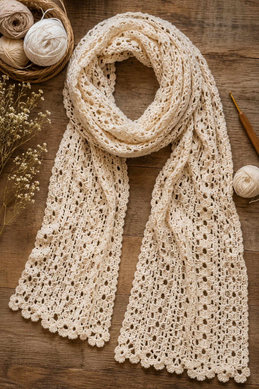 Lacy Summer Scarf — Crochet scarf ideas style outfit
