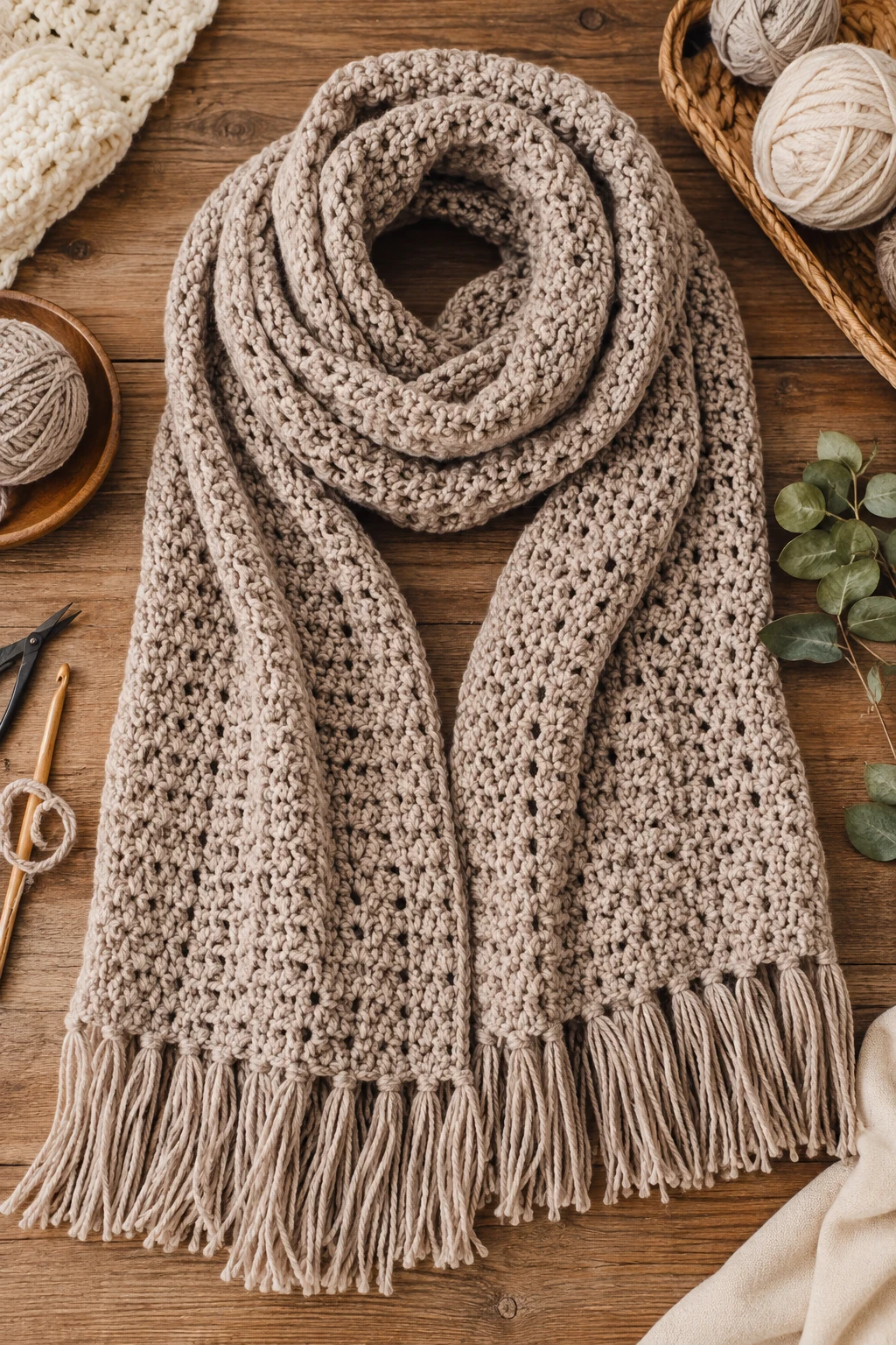 Oversized Blanket Scarf — Crochet scarf ideas style outfit