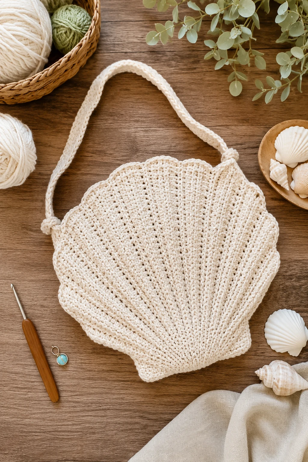 Crochet Shell Bag Tutorial for Beginners — crochet shell bag style outfit