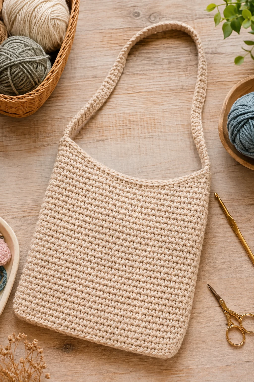 Beginner Crochet Shoulder Bag With a Free Pattern — crochet shoulder bag style outfit