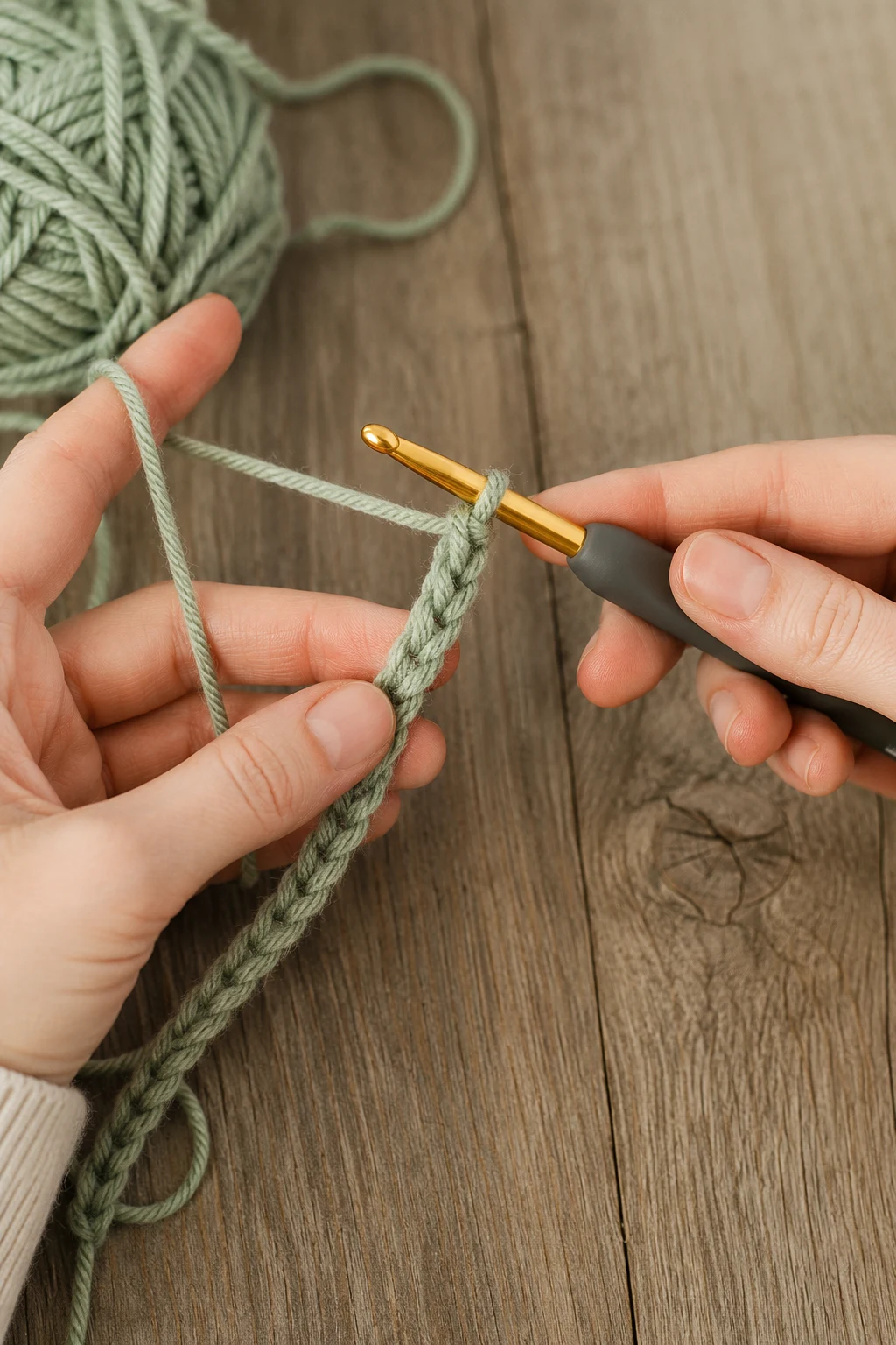 hands actively performing the
