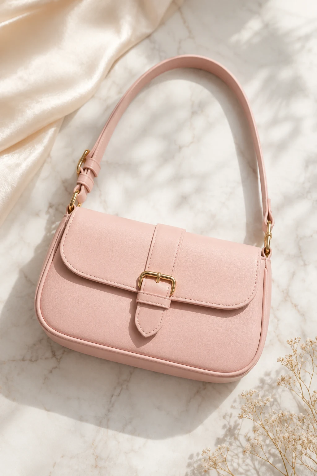 Blush Pink Mini Shoulder Bag — Cute bags style outfit
