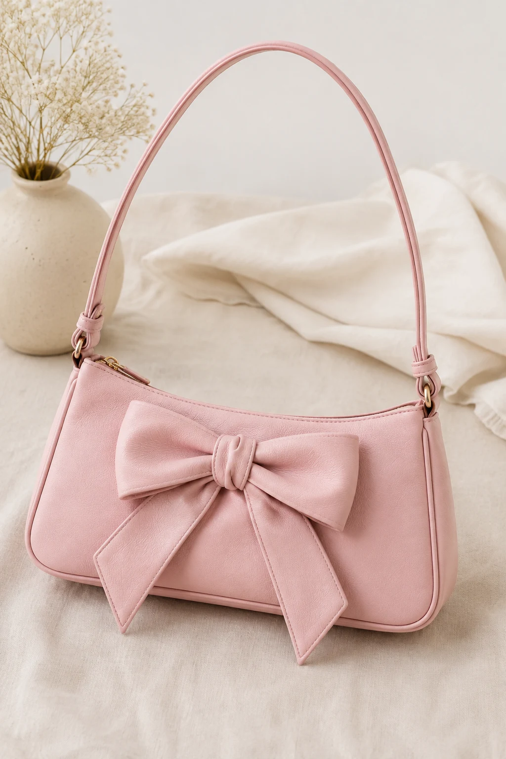 Bow-Detail Handbag — Cute bags style outfit