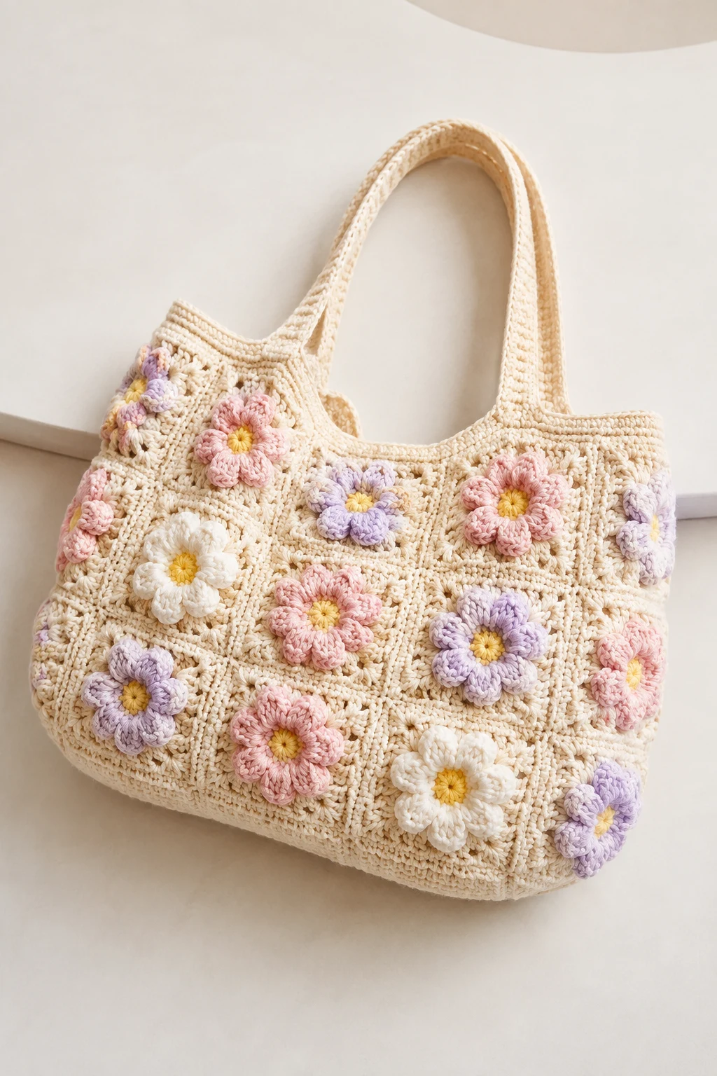 Crocheted Flower Bag — Cute bags style outfit