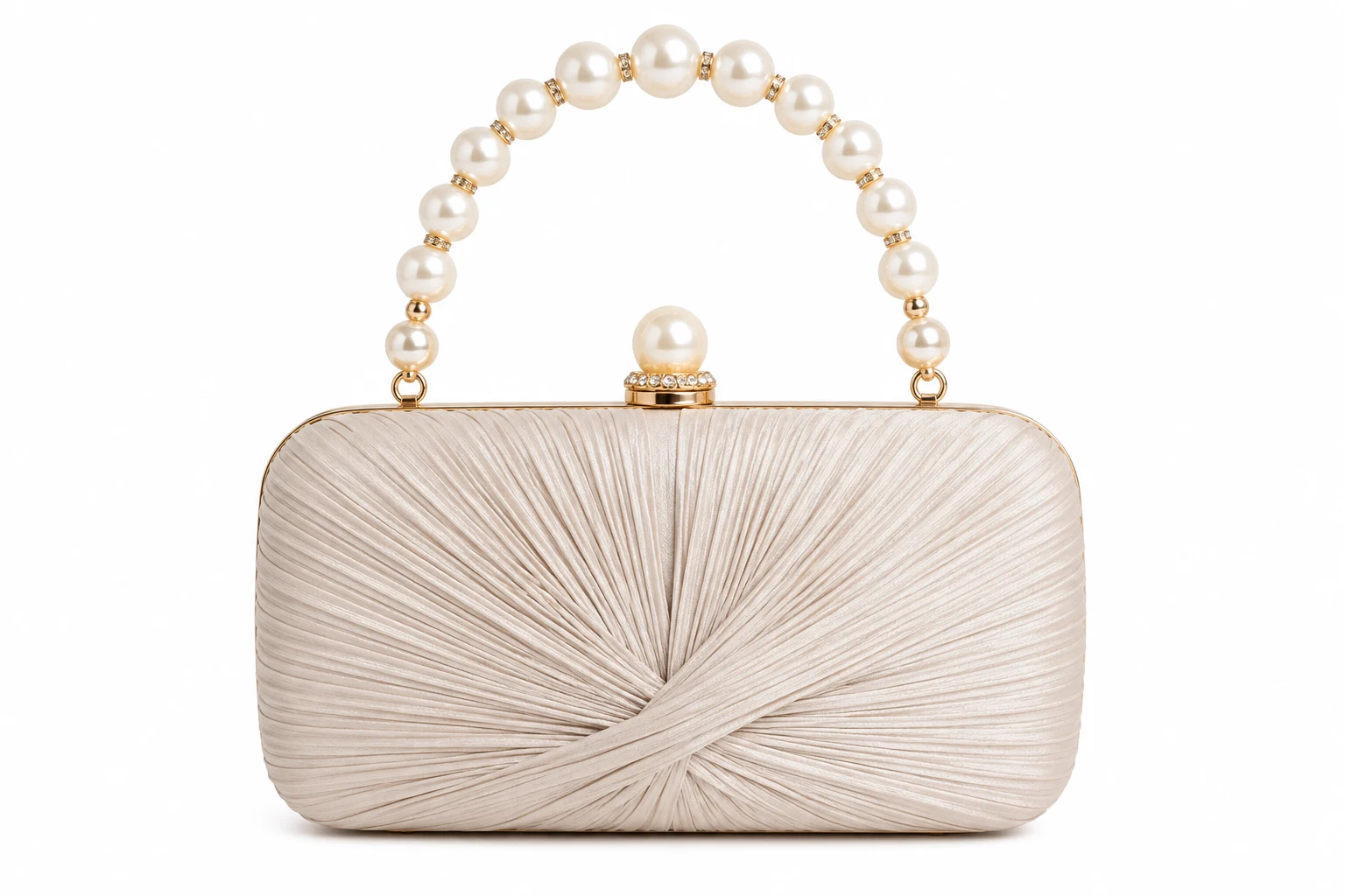 CHOLISS Pearl Handle Evening Clutch Bag