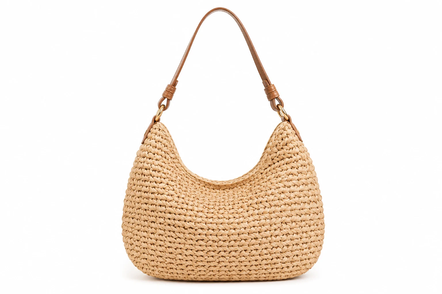 Dasein Woven Straw Shoulder Bag for Women