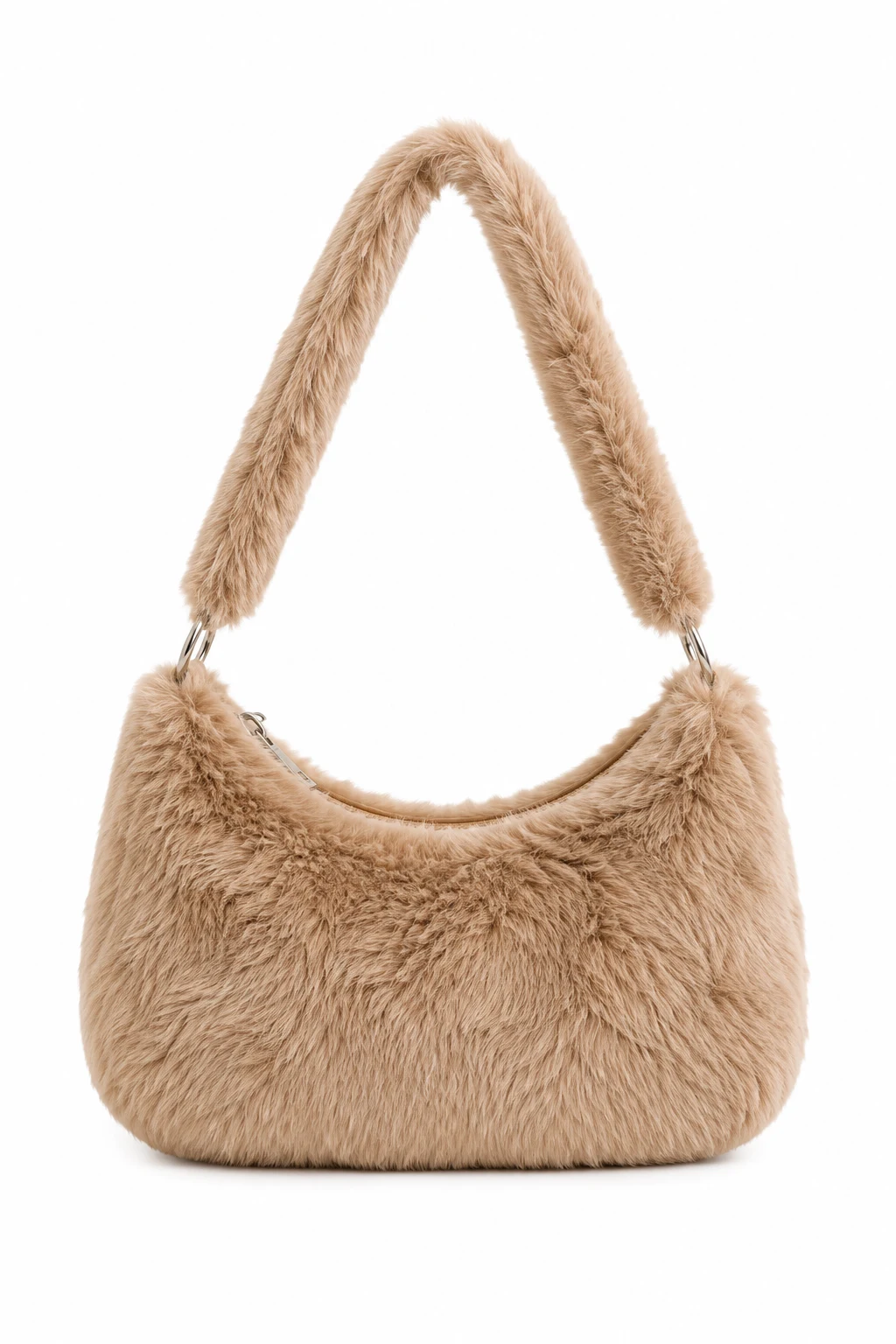 Y2K Faux Fur Shoulder Bag for Women