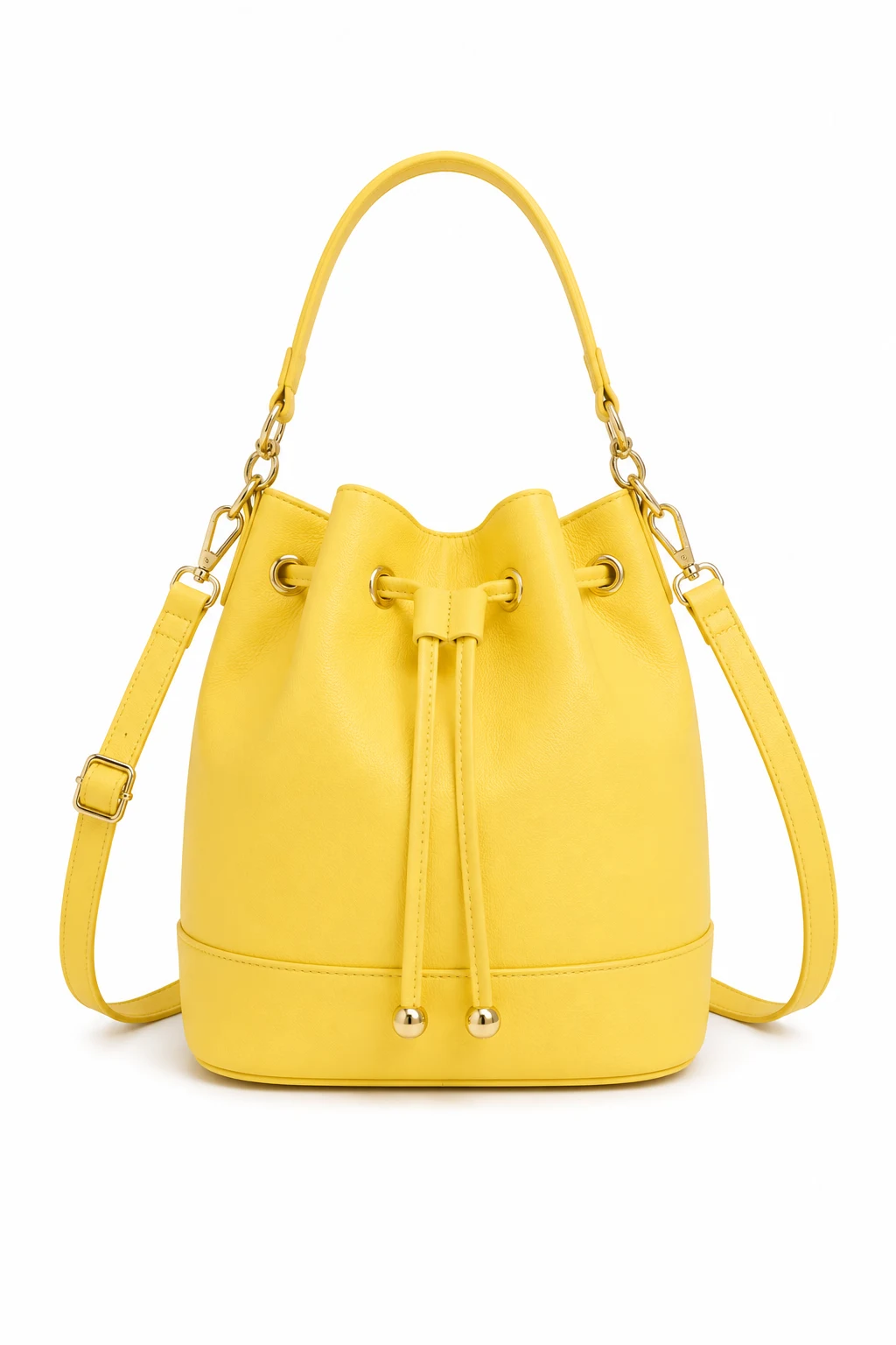 Dasein Small Bucket Bag for Women in Yellow