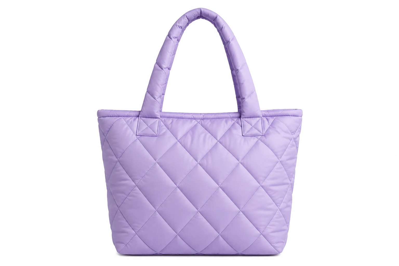 CLUCI Quilted Tote Bag for Women in Lavender