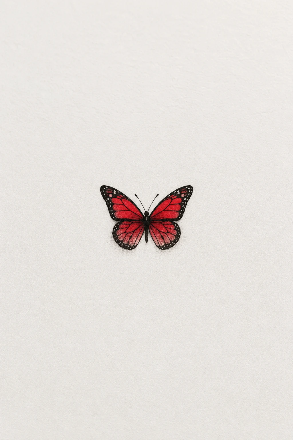 Tiny Red Butterfly — dainty butterfly tattoo style outfit